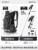 [Mountaineering Two Piece Set]Black Day Pack + Folding Hiking Stick