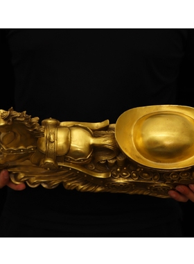 装饰马吉祥纯铜马拉元宝铜马拉车铜黄金万两铜器T元宝招财唐马摆