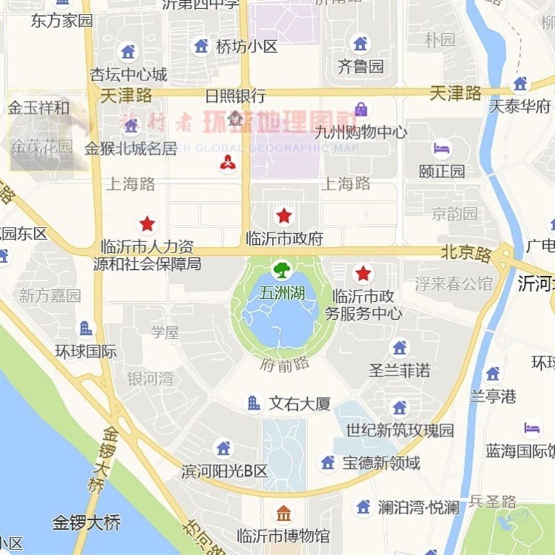 超大巨幅 临沂市区地图订制定做 城市城区海报202V1新版装饰画芯
