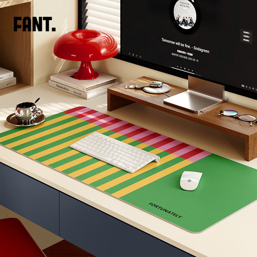 嬉皮俱乐部桌面鼠标垫超大号办公桌垫女生高颜值办公室键盘垫定制