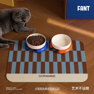 午后柏林宠物餐垫中古风防水防油猫咪狗狗吃饭垫子免洗可擦碗盘垫