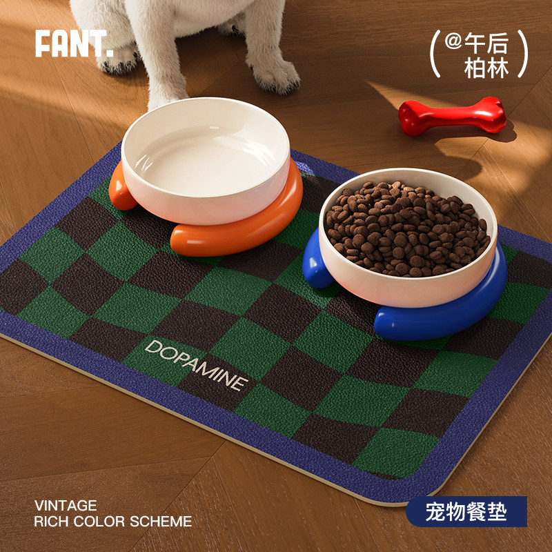 午后柏林中古风宠物餐垫防水防油防滑猫狗通用防尿防撕咬pvc地垫,居家布艺,餐垫,淘宝优惠券,粉丝福利购,淘宝优惠卷