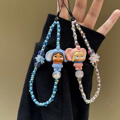 泡泡玛特手机链哭娃手机挂绳
