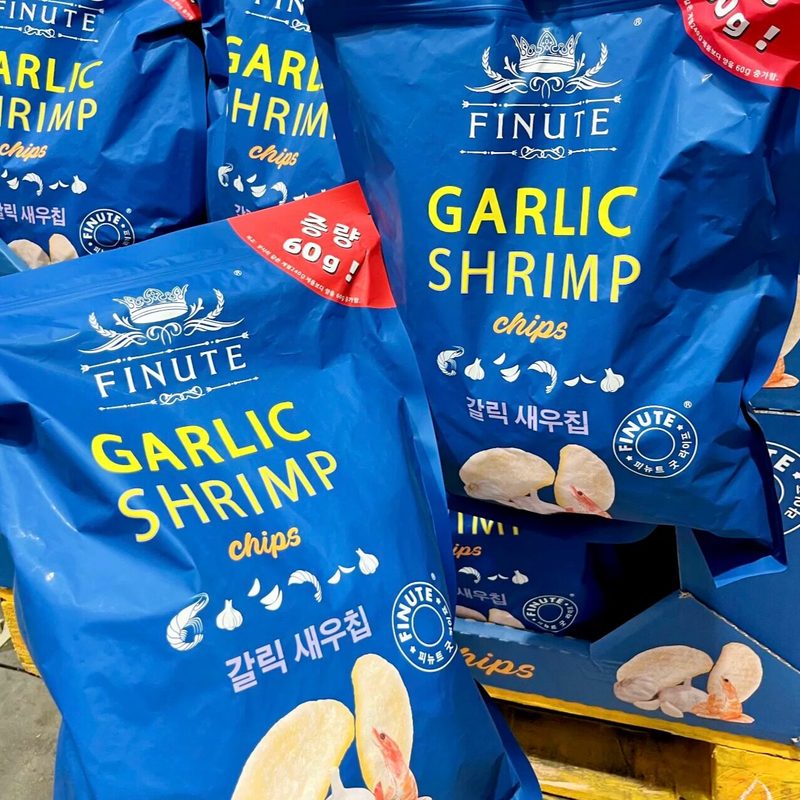 山姆MM蒜味虾片酥脆可口浓郁蒜香大片过瘾追剧零食代购官方旗舰店