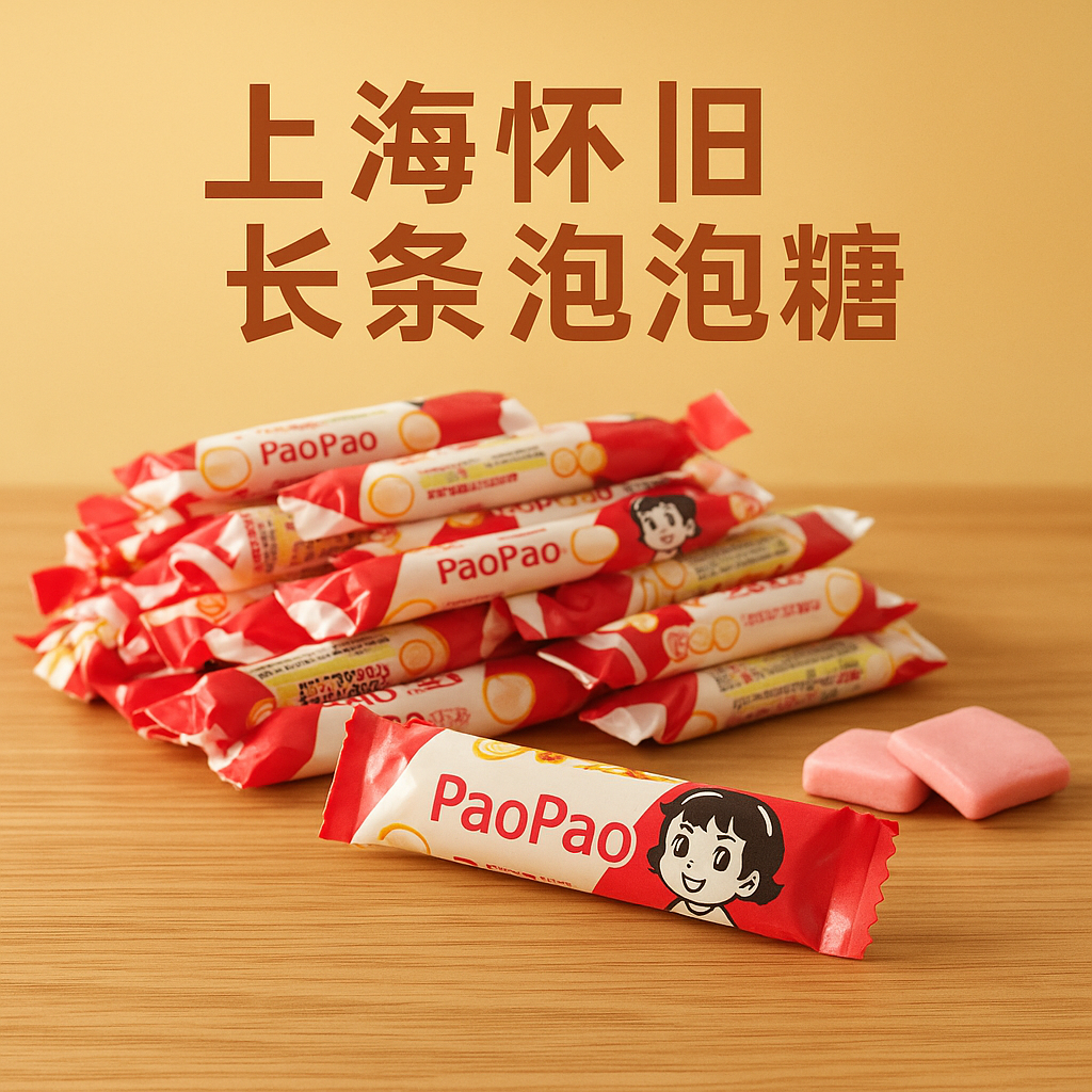 泡泡糖整盒300克儿时老式长条泡泡糖8090后怀旧小糖果口香糖