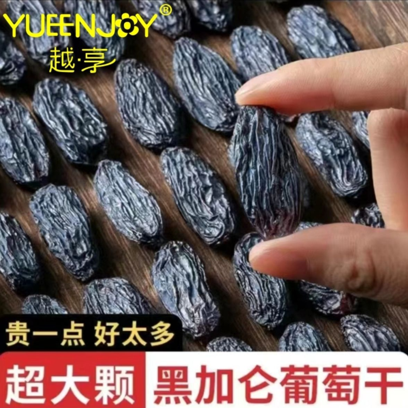 新鲜超大黑加仑葡萄干新疆特产大颗粒小包装无核免洗干果休闲零食
