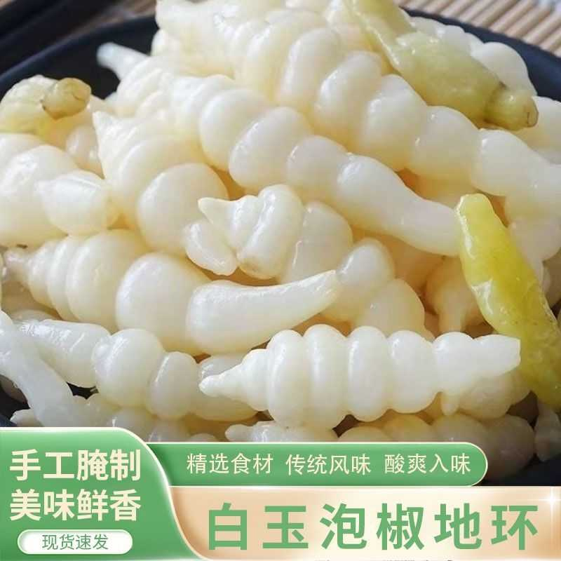新鲜地环菜泡椒玉珠宝塔菜螺丝酸辣地牯牛地环下饭菜山椒味酱腌菜