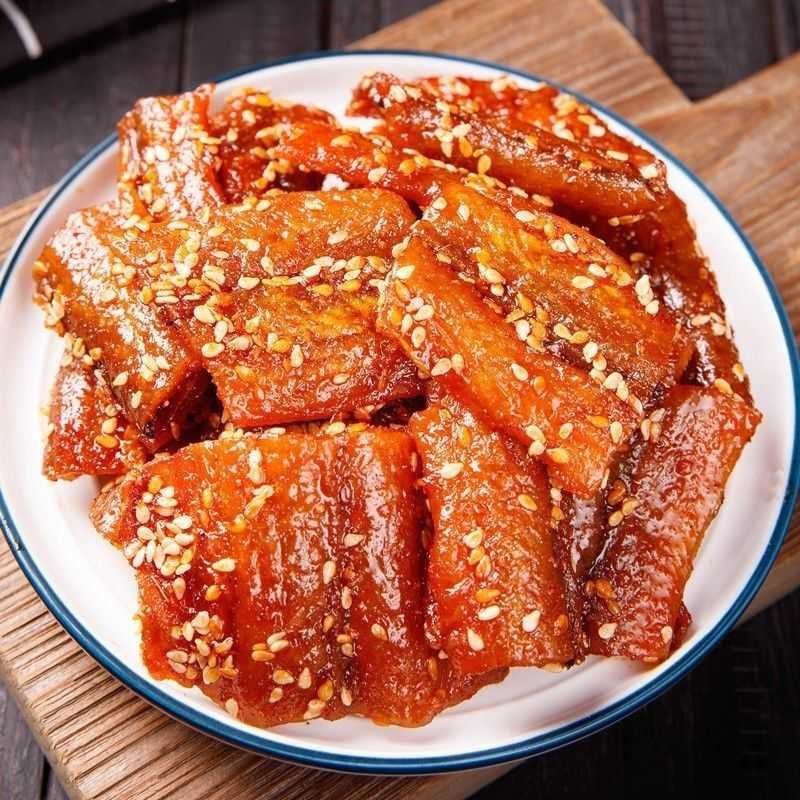 香辣蜜汁鳗鱼块北海特产即食烤鳗鱼海味零食甜辣小鱼鳗鱼干鳗鱼丝