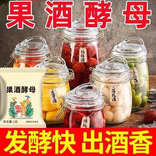 果酒酵母专用曲子酒曲操作简单桔子火龙果果香浓郁发酵粉家用自制