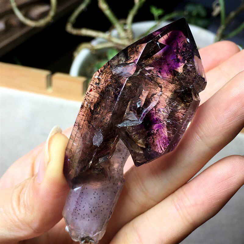 ZX超七紫水晶紫发骸骨骨干权杖原石原矿半宝石水胆闪灵钻一物一图