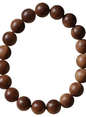 收藏级印度老山檀香黑肉虎皮纹单圈手串女手链念珠檀木佛珠b 10mm