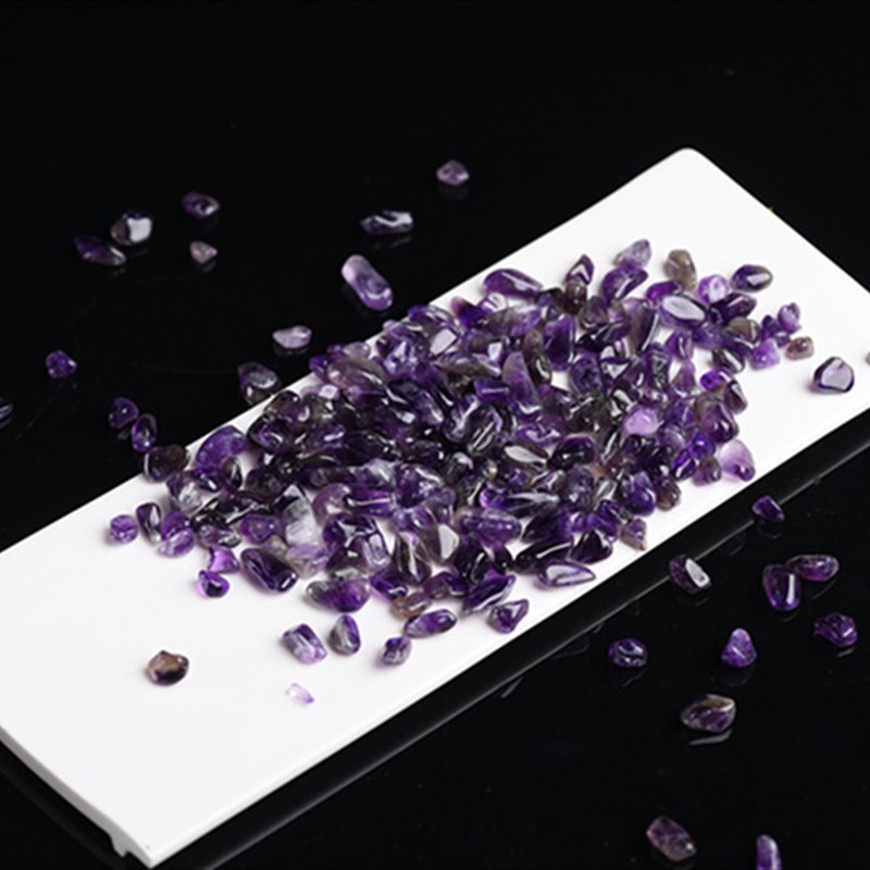 保真优质紫水晶五彩碎石消磁石紫晶簇洞原石头枕头供佛包邮