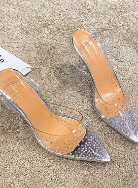 New Summer Transparent Sandals Women Women Elegant Sky High