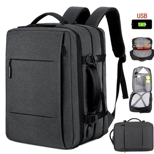 Capacity Male Men Charging 新品 USB Expandable Large Backpack