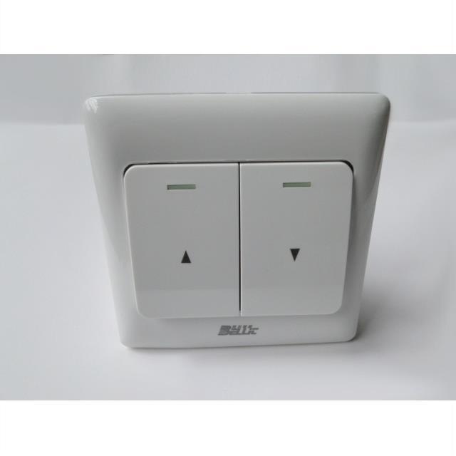 美国贝尔智能电动窗帘控制开关电动卷闸门车库门管状电机86型面板