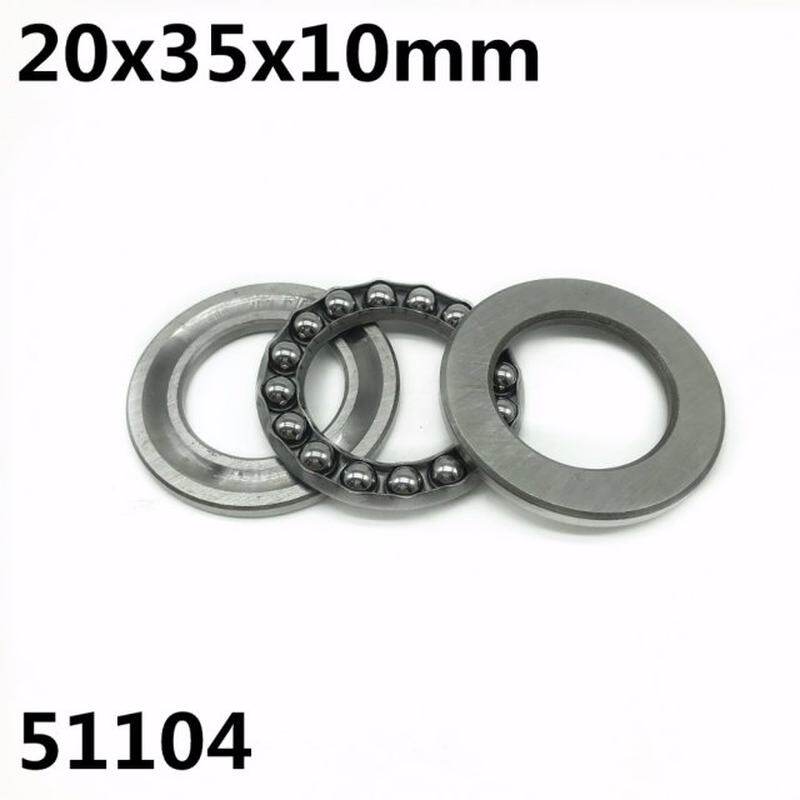 10Pcs 51104 20x35x10mm Axial Thrust Ball Bearings 8104 High