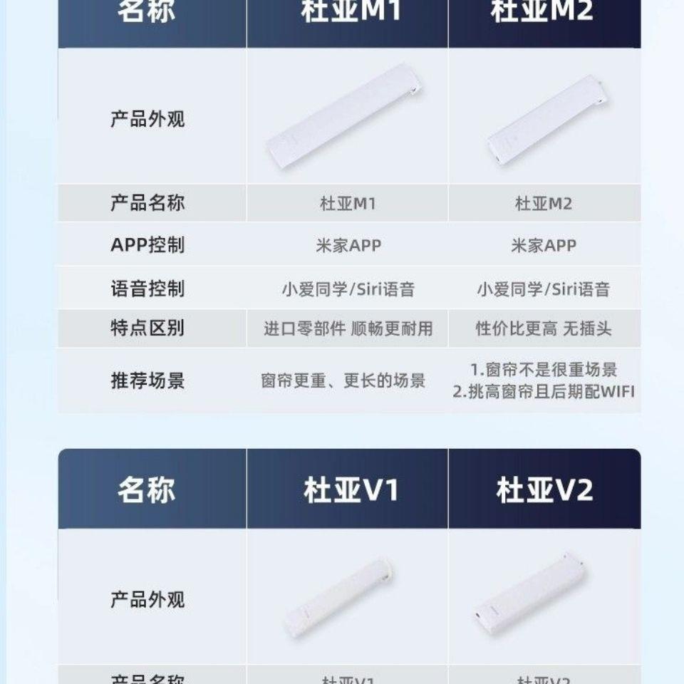 杜亚智能电动窗帘电机V1/V2小爱同学M1/M2/DT52E/DT82TN/DT82TV