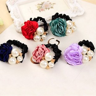 Hair Bands for Fashion Girls Flower Women Three Pearl
