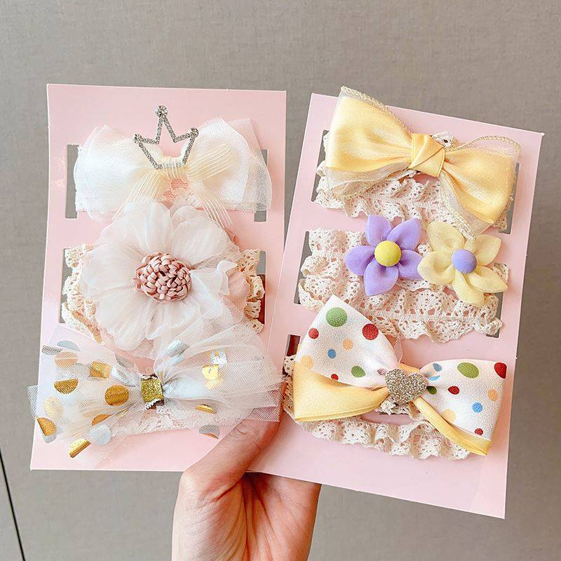 3 PcsSet Floral Bows Ba Headband Dot Bowknot Haarband