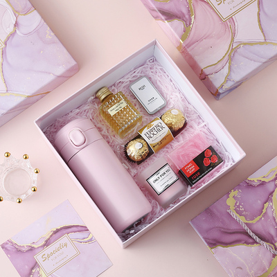 高定伴手礼伴娘男伴郎实用礼品结婚回礼盒套装婚礼高档保温杯男生