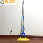 新款 27cm38大号胶棉吸水滚轮拖把懒人免手洗海绵拖把地拖拧水拖把