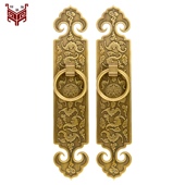 仿古明清古典家俱铜配件中式 铜 书柜纯铜直条拉手衣柜整体橱柜明装