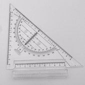 凹槽三角板专业工程建筑师考试在直尺平移绘图板专用配件角度尺