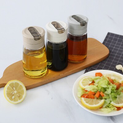 玻璃油壶家用厨房小号油罐壶自动开合迷你酱油瓶套装商业调料瓶