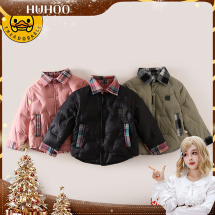 【呼呼专享】【顾奈】小黄鸭新款两面穿羽绒外套XT596