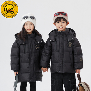 加厚连帽外套XT159 亲子款 XYY 加厚黑金羽绒服冬季 小黄鸭新款