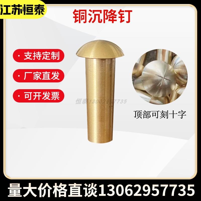 纯铜沉降观测点十字测绘钉监测点标志纯铜控制点沉降观测钉