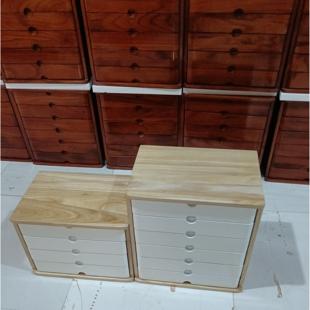 泡桐木收纳盒收纳柜子收纳柜家用卧室桌面A4纸简约美观