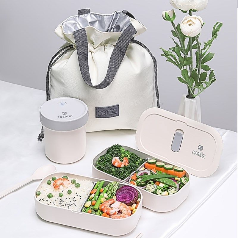 精选camuz日式双层饭盒 密封分隔便携 可微波炉加热 上班族白领便,餐饮具,饭盒/保温桶/保温提锅,淘宝优惠券,粉丝福利购,淘宝优惠卷