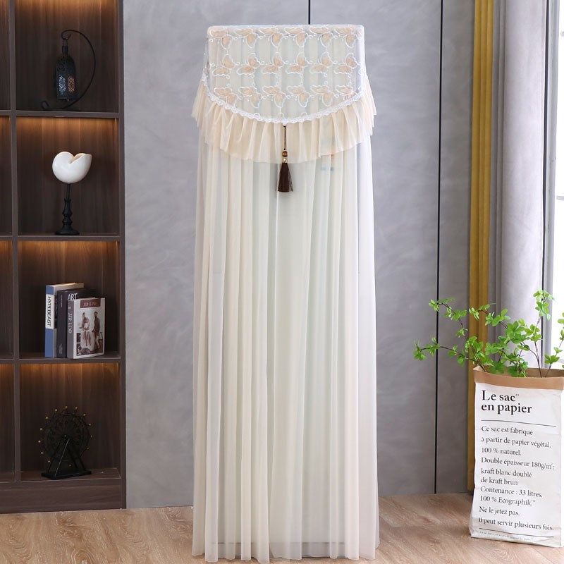 精选立式柜机空调罩方形客厅布艺开机不取大2匹3p蕾丝空调套防尘