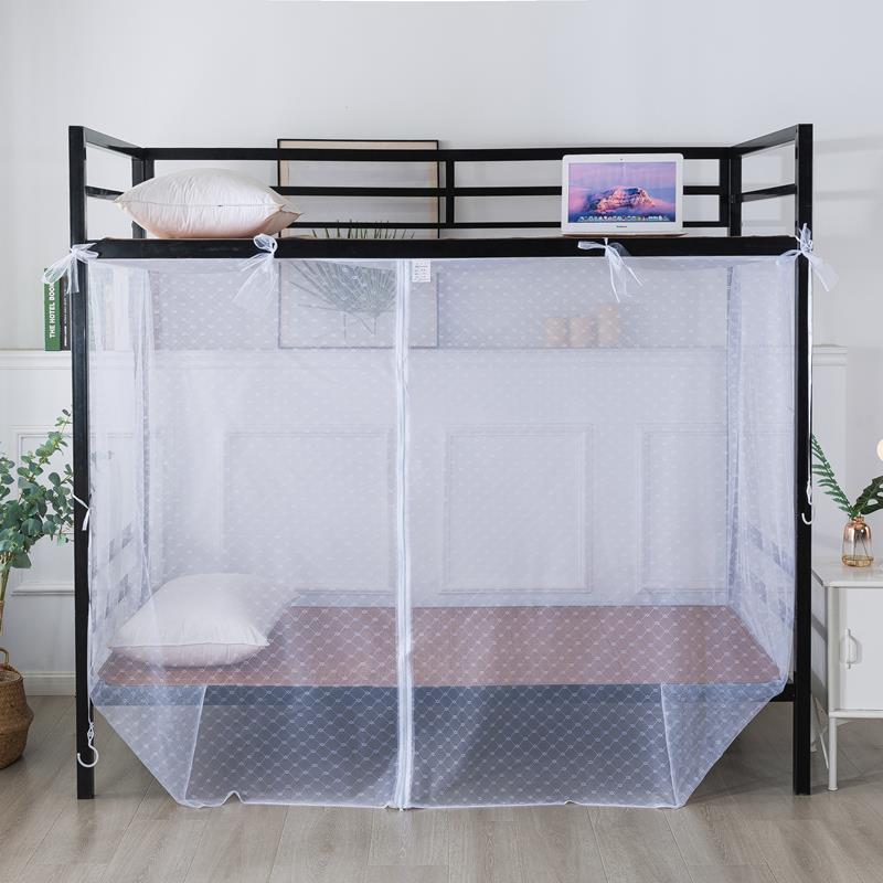 蚊帐学生宿舍拉炼 炼 款上下铺防尘顶加厚加密单人床0.9米新款1.2