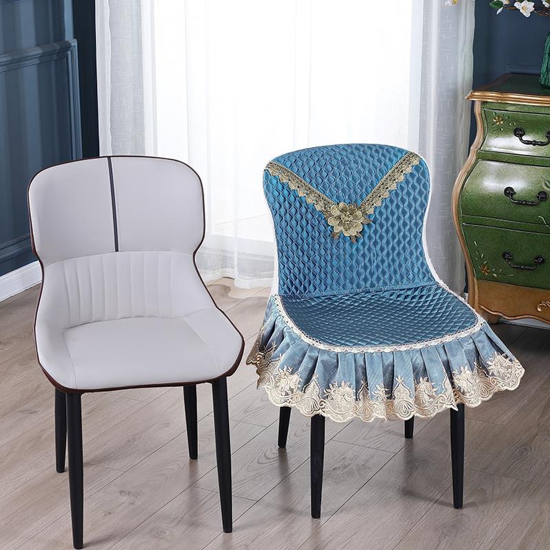 轻奢弓形椅子套罩四季通用弧形餐桌椅套坐垫靠背一体异形凳子座套