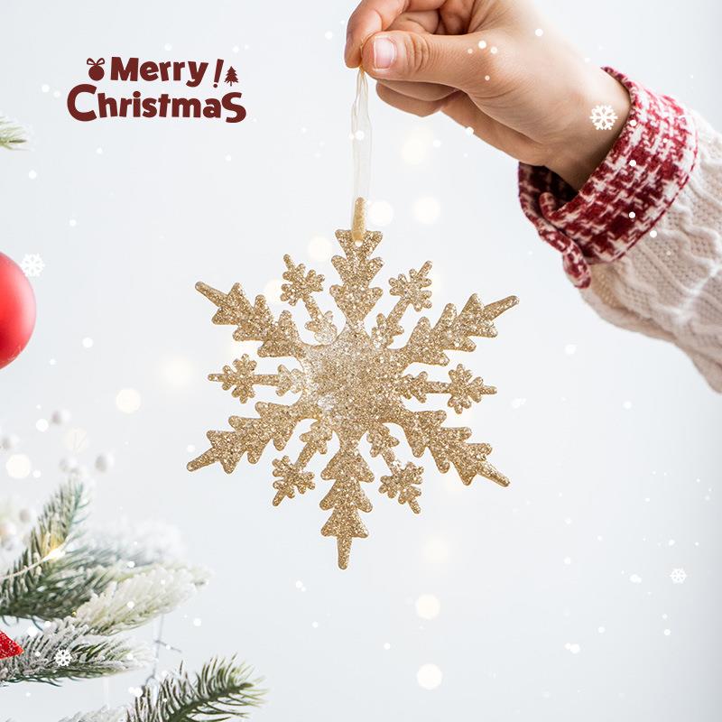 圣诞节装饰品雪花小挂饰圣诞树挂件周边场景布置diy材料拍照道具