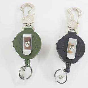 现货悬停带背夹多功能可充电手电筒可伸缩加粗钢丝绳易拉扣徽章夹