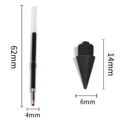 200支每包diy串珠笔替换圆珠笔芯黑科技无墨水螺旋HB铅笔头
