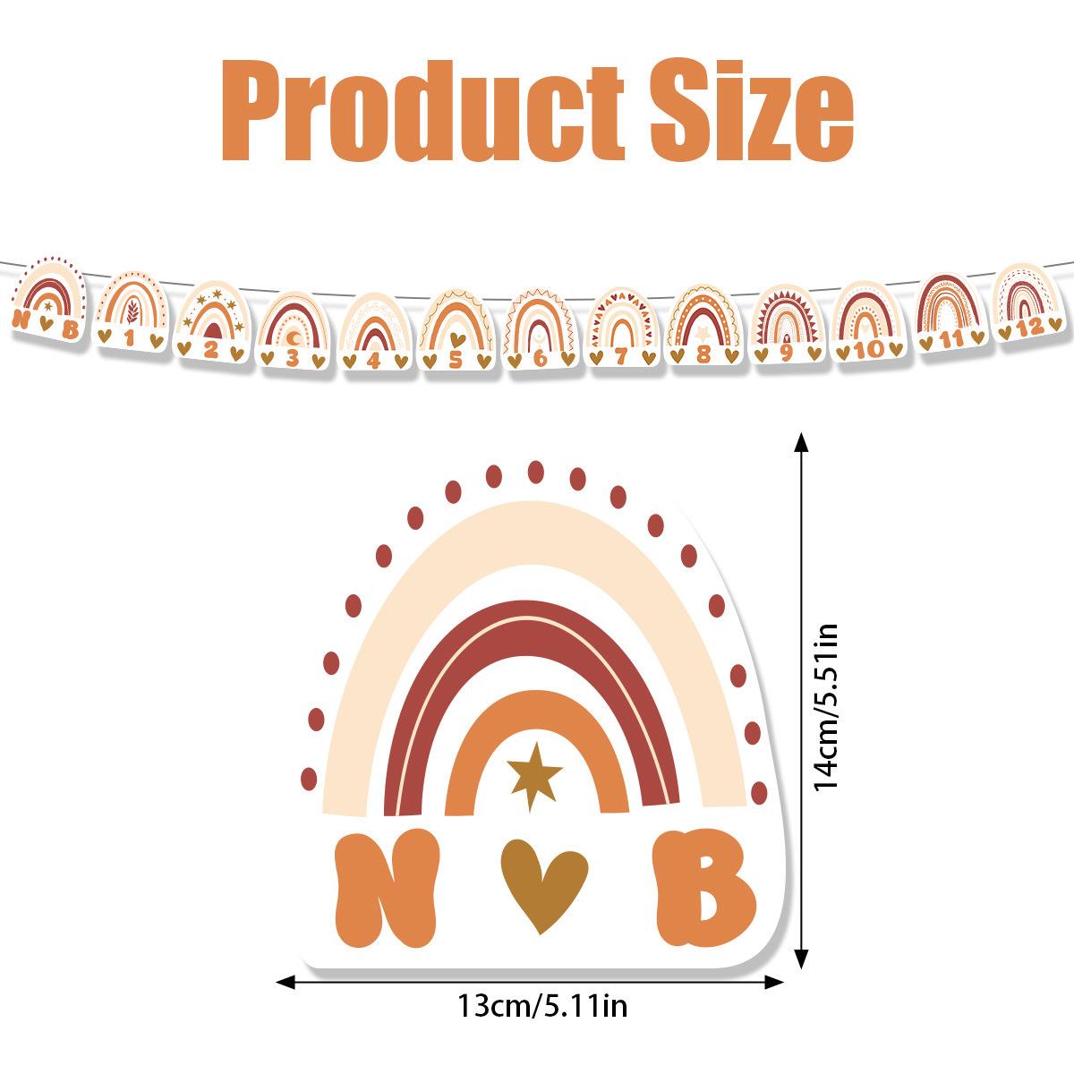 2025新款亚马逊波西米亚宝宝照片夹生日派对场景布置装饰横幅拉旗