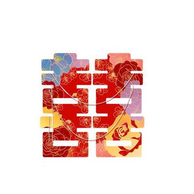 结婚超大喜字落地订立体摆件婚房囍字立式套20181514婚礼布置装饰