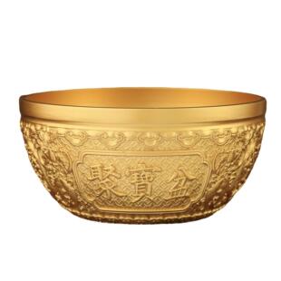 铜件铜艺品聚盆百福摆件麒M331-100麟工沙金聚宝盆沙摆金宝大碗商