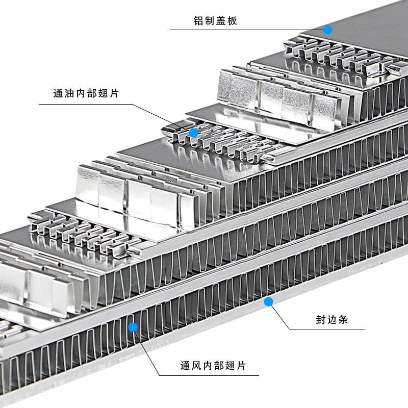 铝制板翅式换热器螺杆空气压缩机冷却器工业油后冷散热器热交换器