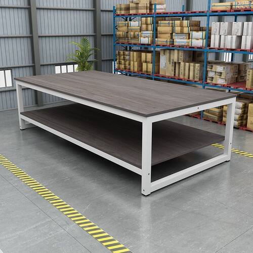 工作台双层工厂桌打包台长方形包装会议桌裁剪台仓库打包台包装桌