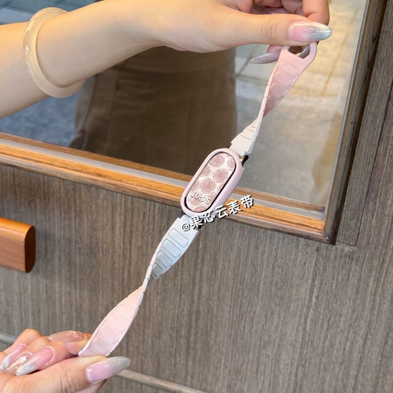 果芯云适用小米10手环表带9手表带8新款7磁吸硅胶智能运动款NFC版