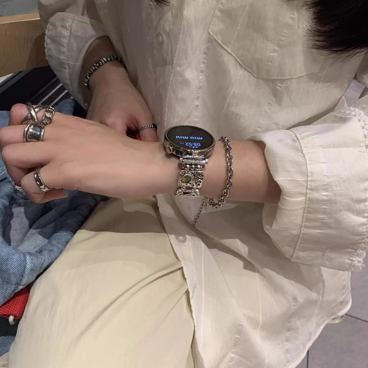 华为表带 日杂禧珐琅金属适用华为GT4/18MM-GT3/GT2表带20/22mm