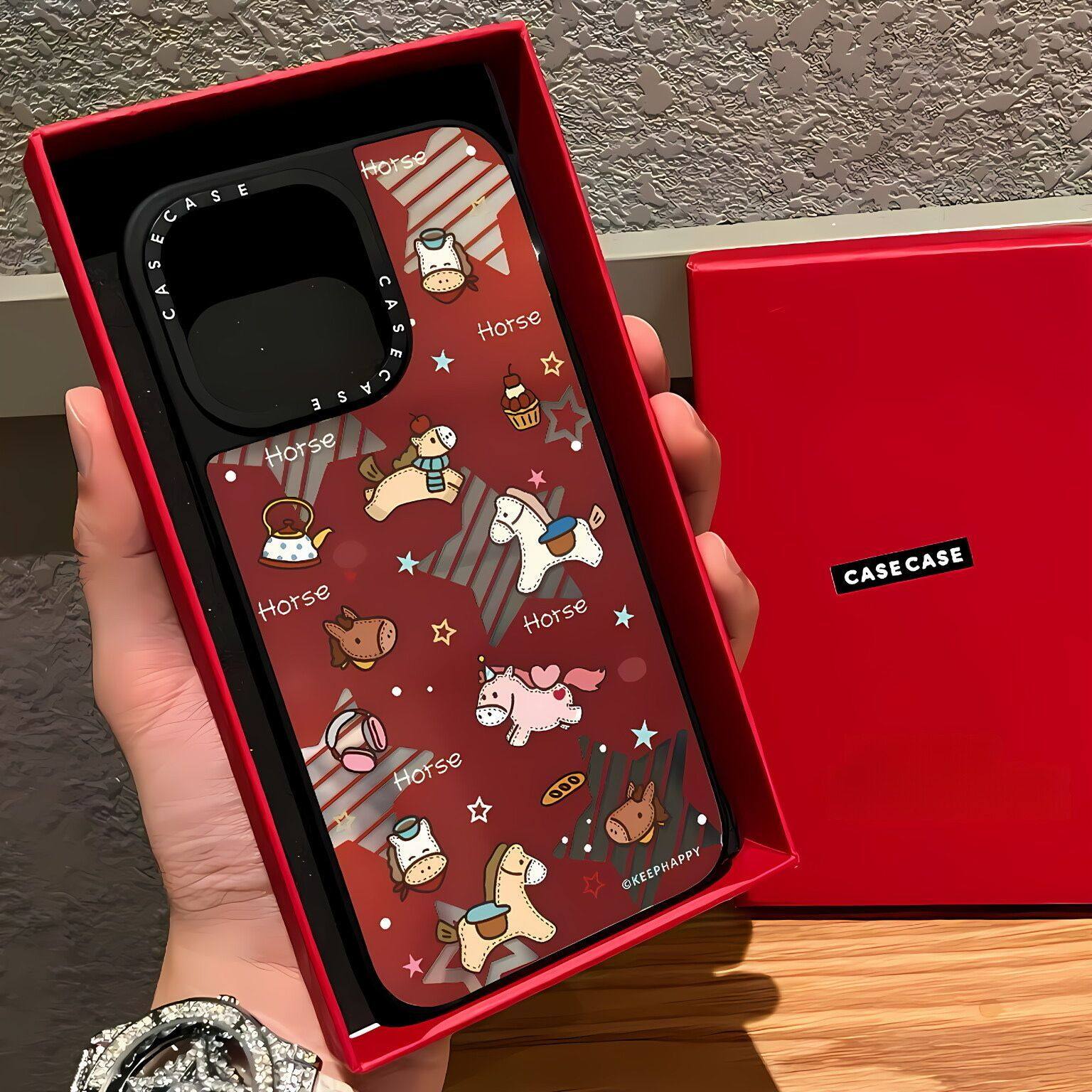 CASETIFY红色镂空条纹星星小马iPhone17promax手机壳苹果16磁吸15,个性定制/设计服务/DIY,手机壳/保护套定制,淘宝优惠券,粉丝福利购,淘宝优惠卷