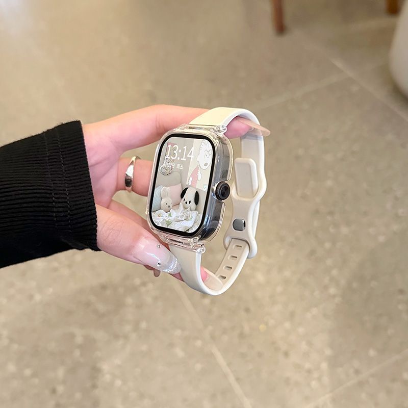 适用于荣耀手表4表带硅胶小蛮腰8字扣荣耀手表4腕带简约女生ins风