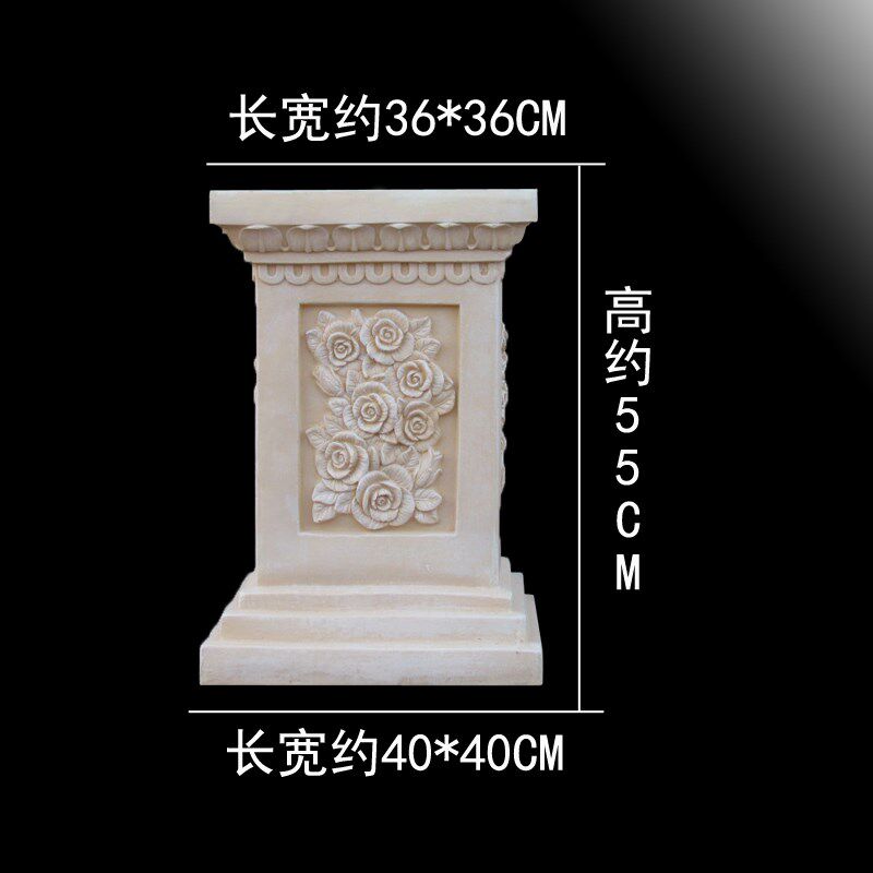 欧式罗马柱摆件客厅庭院工艺品底座墩子落地M四面仕女摆饰花盆底