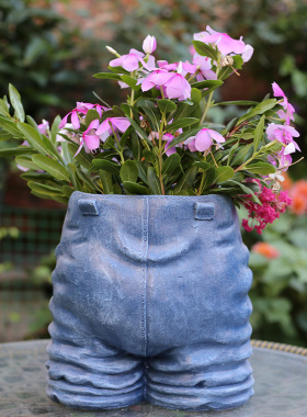 树脂小猫创意个h性大号多肉植物花盆花器 园艺摆件花园装饰 庭院